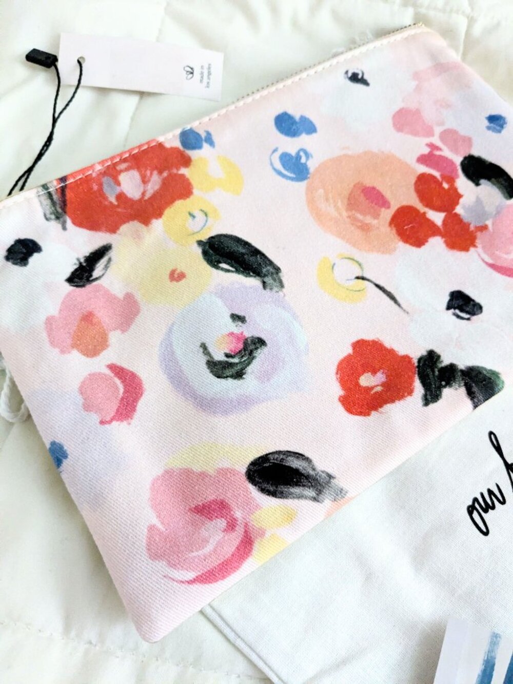 Anthropologie Our Heiday Everything Clutch Floral Leather HANDMADE IN USA NWT